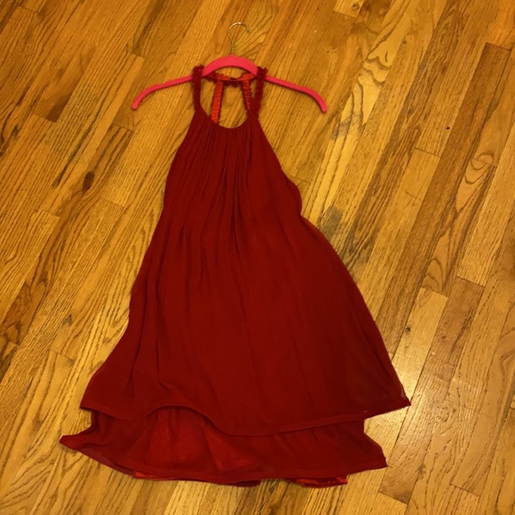 Red Silk Jay Godfrey Dress Size 0 - Picture 5 of 6